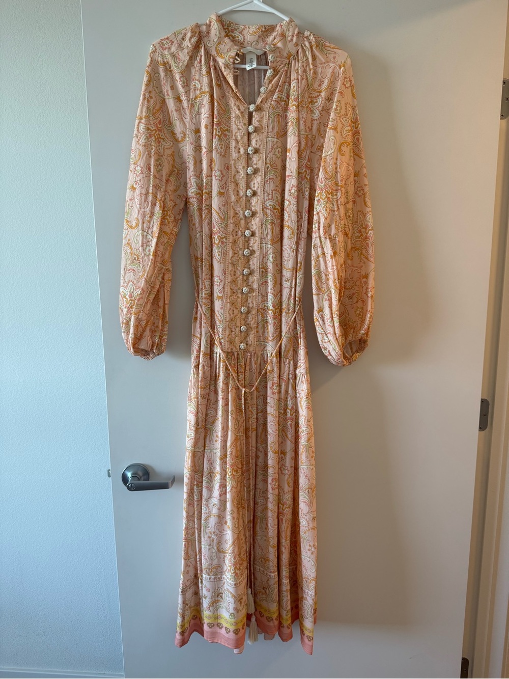 Size S Bohemian Paisley Pink Maxi Dress - Like NEW